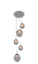 Kalco 309541CH/CLEAR - Meteor 5 Light Pendant