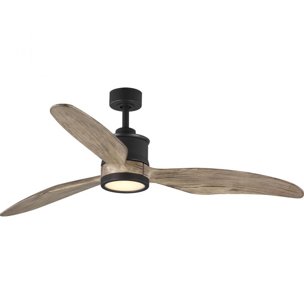 Farris Collection Three-Blade Carved Wood 60&#34; Ceiling Fan