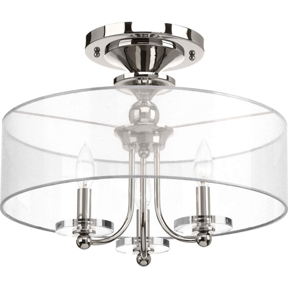 Marche&#39; Collection Three-Light Semi-Flush Convertible