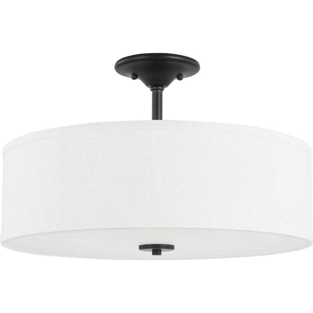 Inspire Collection Graphite Three-Light 18&#34; Semi-Flush Mount