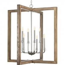 Progress P4763-141 - Turnbury Collection Eight-Light Galvanized Finish Coastal Chandelier Light