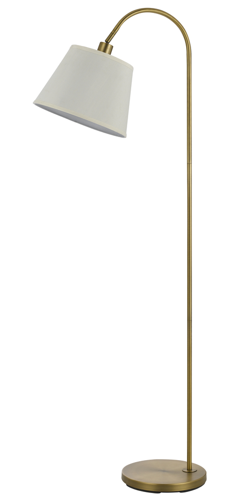 60&#34; Height Metal Floor Lamp in Antique Brass