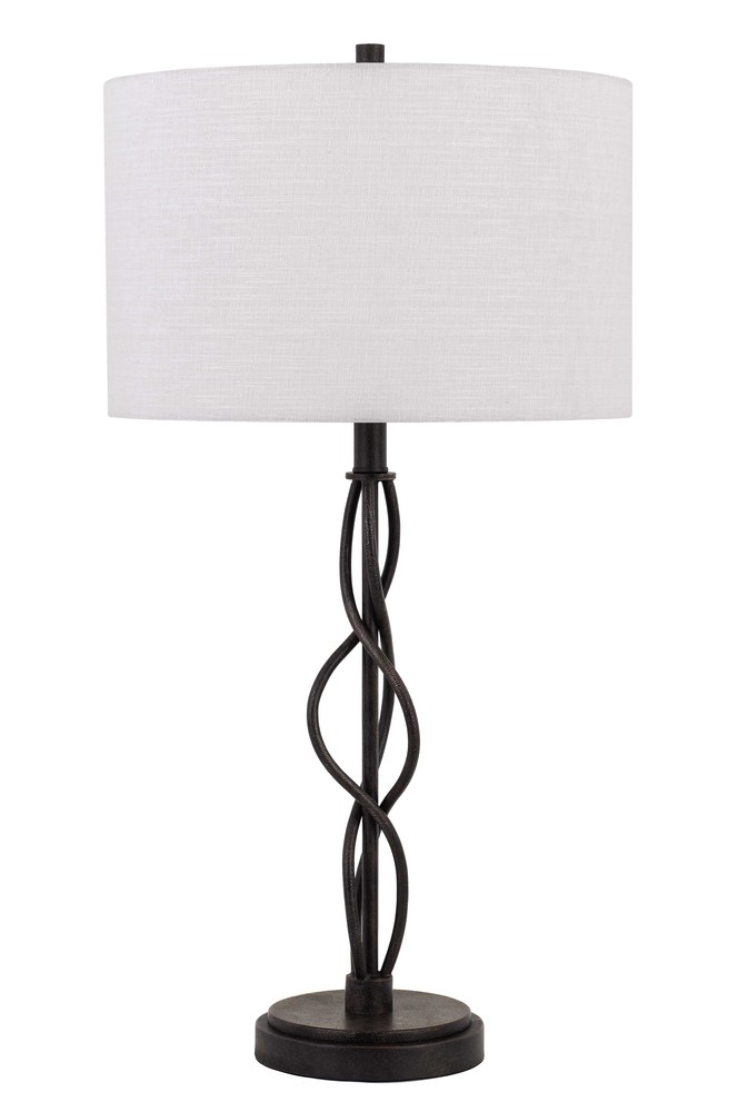 30&#34; Height Metal Table Lamp in Textured Bronze Finish