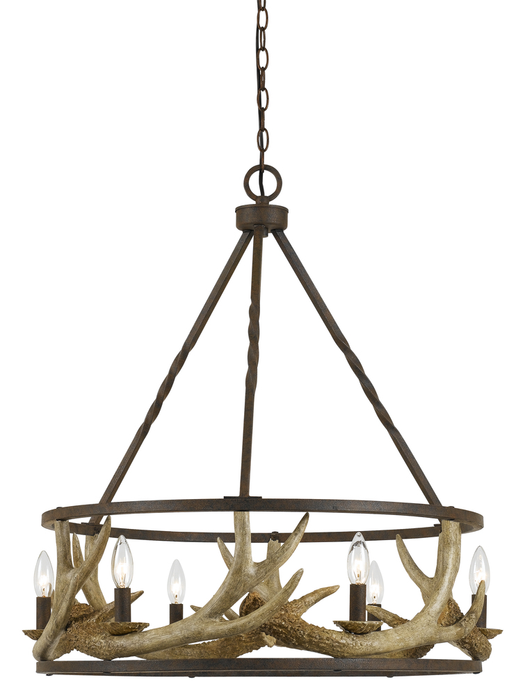 60W X 6 Antler Chandelier