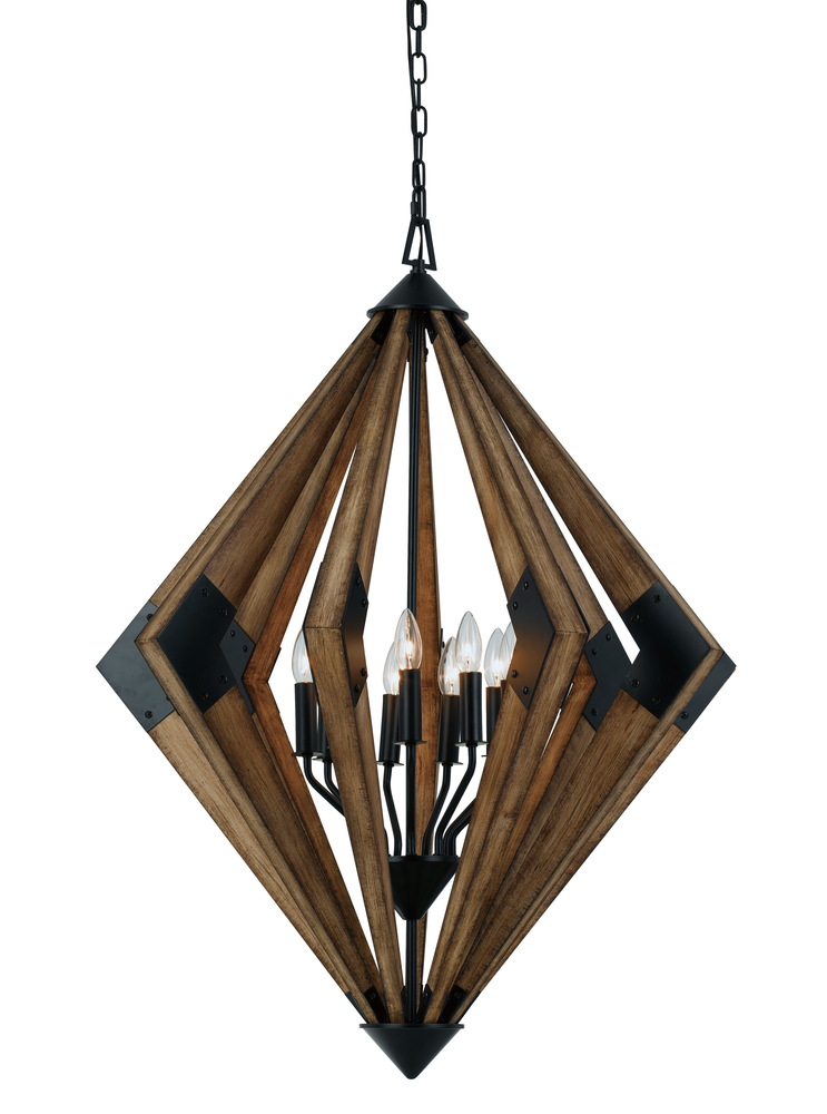 40&#34; Height Chandelier in Wood