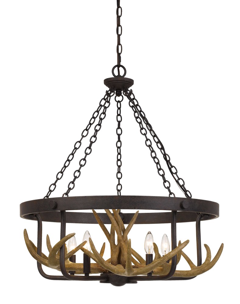 29.25&#34; Height Metal and Resin Fixture in Iron Finish