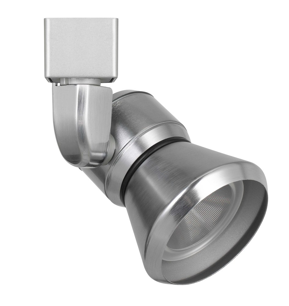 6.25&#34; Height Metal Track Head in Brushed Steel Finish