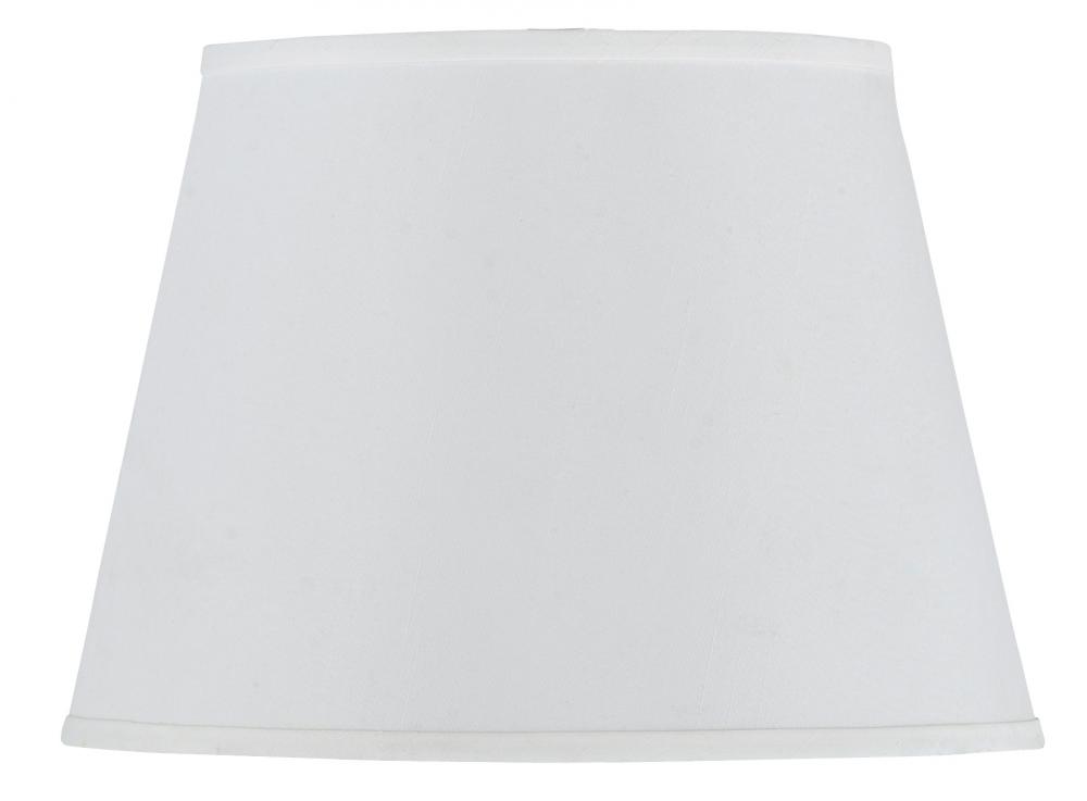 11&#34; Tall White Round Hardback Fabric Shade