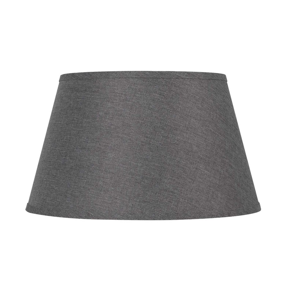 9.5&#34; Height Fabric Shade in Grey Finish