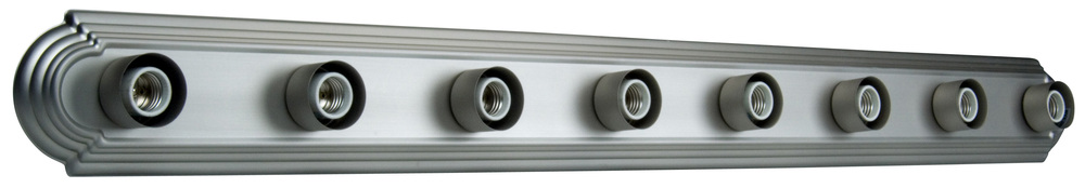 Racetrack 8 Light Vanity in Brushed Satin Nickel