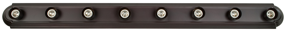 Racetrack 8 Light Vanity in Oiled Bronze