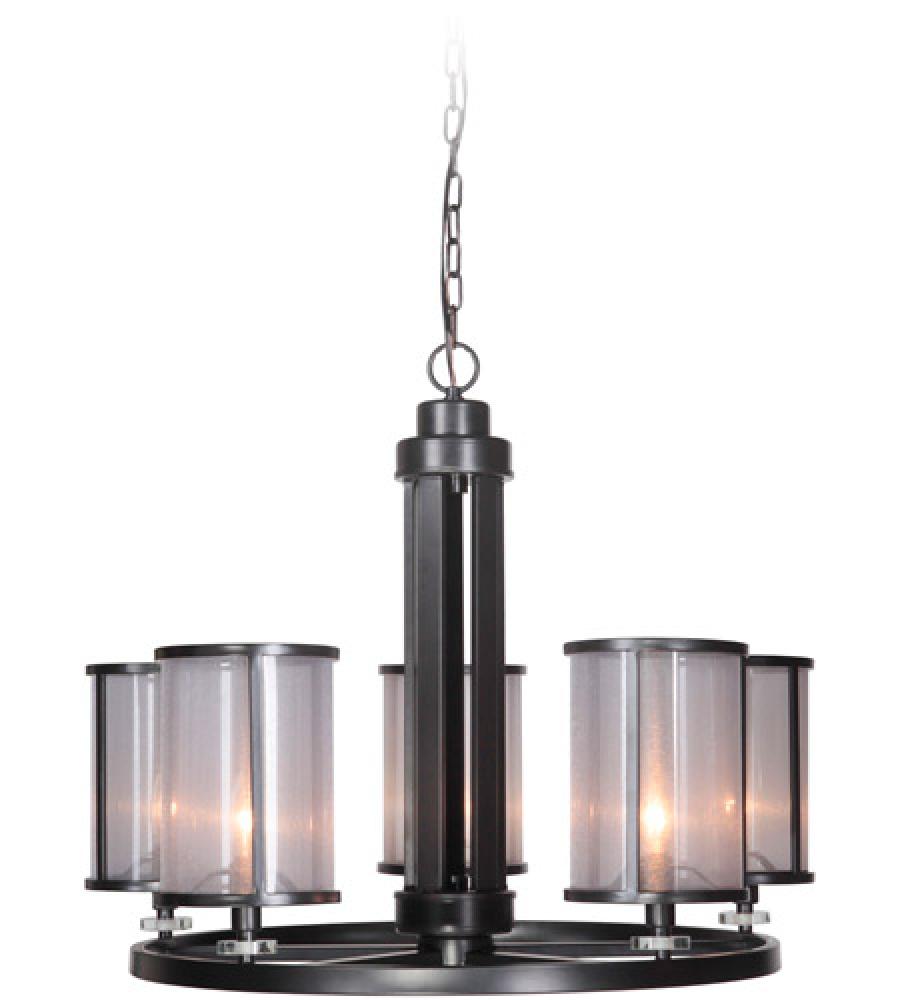 Danbury 5 Light Chandelier in Matte Black