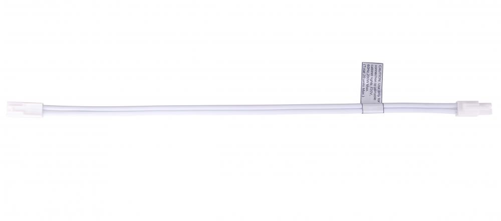 12&#34; Puck Light Connector Cord in White