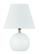 Craftmade 87012WSB-T - Olive 1 Light Table Lamp in White/Satin Brass