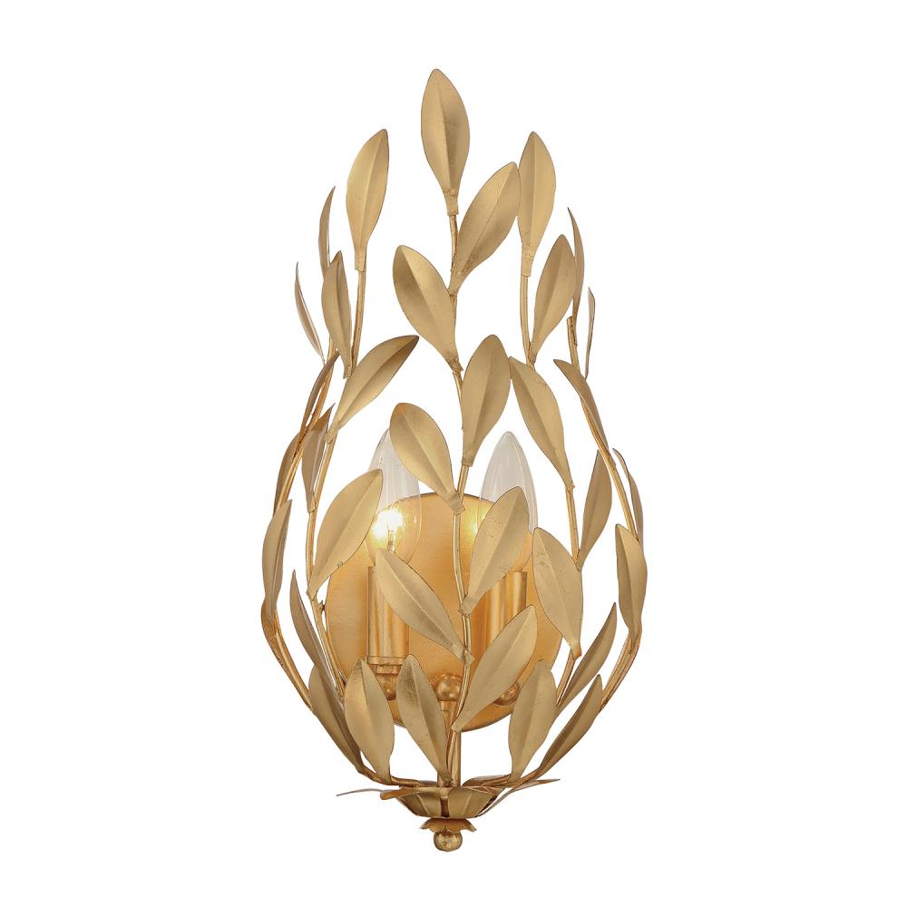 Broche 2 Light Antique Gold Sconce