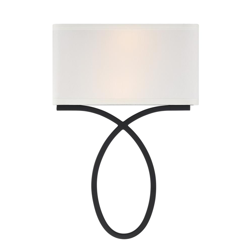 Brinkley 2 Light Black Forged Sconce