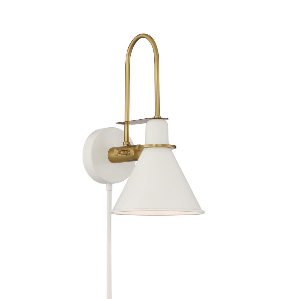 Medford 1 Light White Sconce