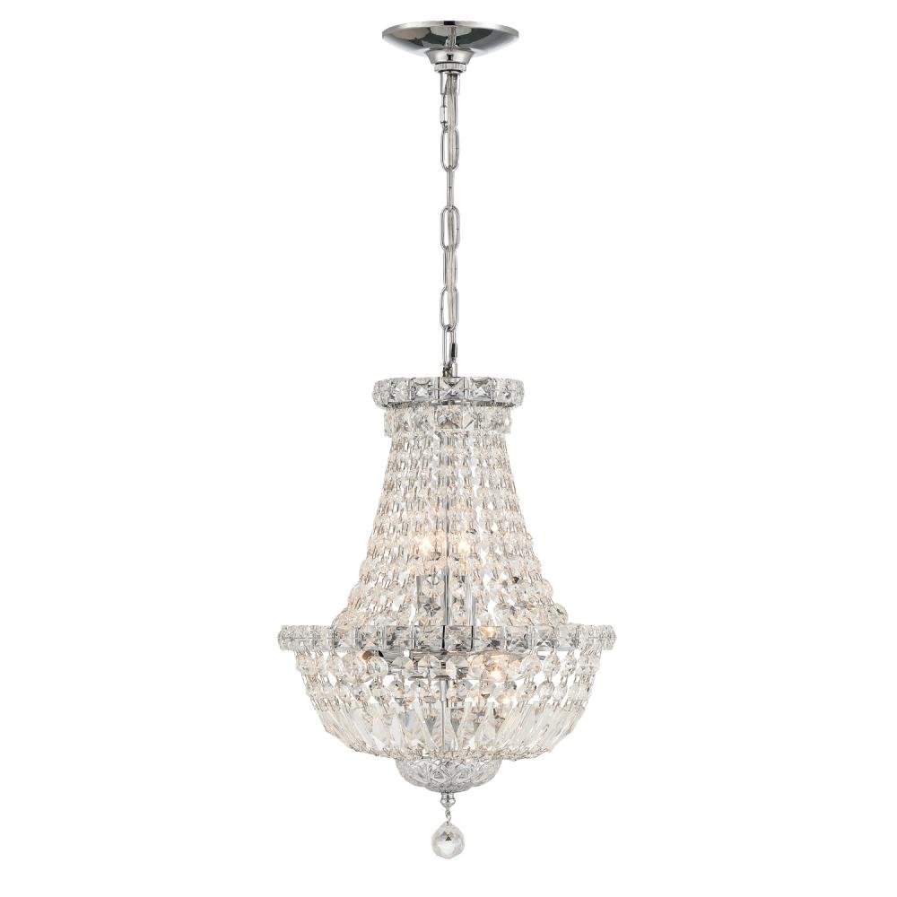 Roslyn 5 Light Polished Chrome Mini Chandelier