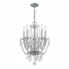 Crystorama 1129-CH-CL-S - Traditional Crystal 5 Light Swarovski Strass Crystal Polished Chrome Mini Chandelier