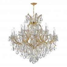  4418-GD-CL-SAQ - Maria Theresa 19 Light Spectra Crystal Gold Chandelier