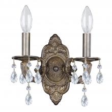  5022-VB-CL-MWP - Paris Market 2 Light Clear Crystal Venetian Bronze Sconce