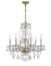 Crystorama 5086-PB-CL-I - Traditional Crystal 6 Light Clear Italian Crystal Polished Brass Chandelier