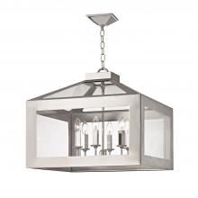 Crystorama 6056-PN - Brian Patrick Flynn Hurley 6 Light Polished Nickel Lantern Chandelier