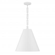 Crystorama 8687-MT-GA - Brian Patrick Flynn Alston 3 Light Matte White + Antique Gold Chandelier