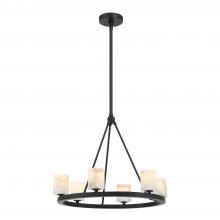 Crystorama ARA-10264-MK-ST - Aragon 6 Light LED Matte Black Chandelier