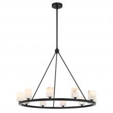 Crystorama ARA-10265-MK-ST - Aragon 10 Light Matte Black Chandelier