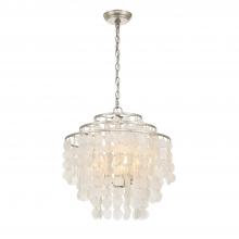 Crystorama BRI-3008-SA - Brielle 4 Light Antique Silver Chandelier