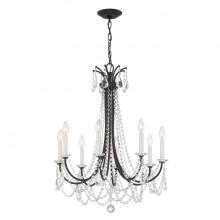 Crystorama KAR-90908-MK-CL-MWP - Karrington 8 Light Matte Black Chandelier