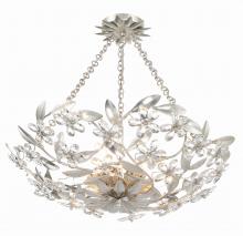 Crystorama MSL-306-SA_CEILING - Marselle 6 Light Antique Silver Semi Flush Mount