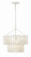 Crystorama TIA-7100-MT - Tiana 1 Light Matte White Pendant