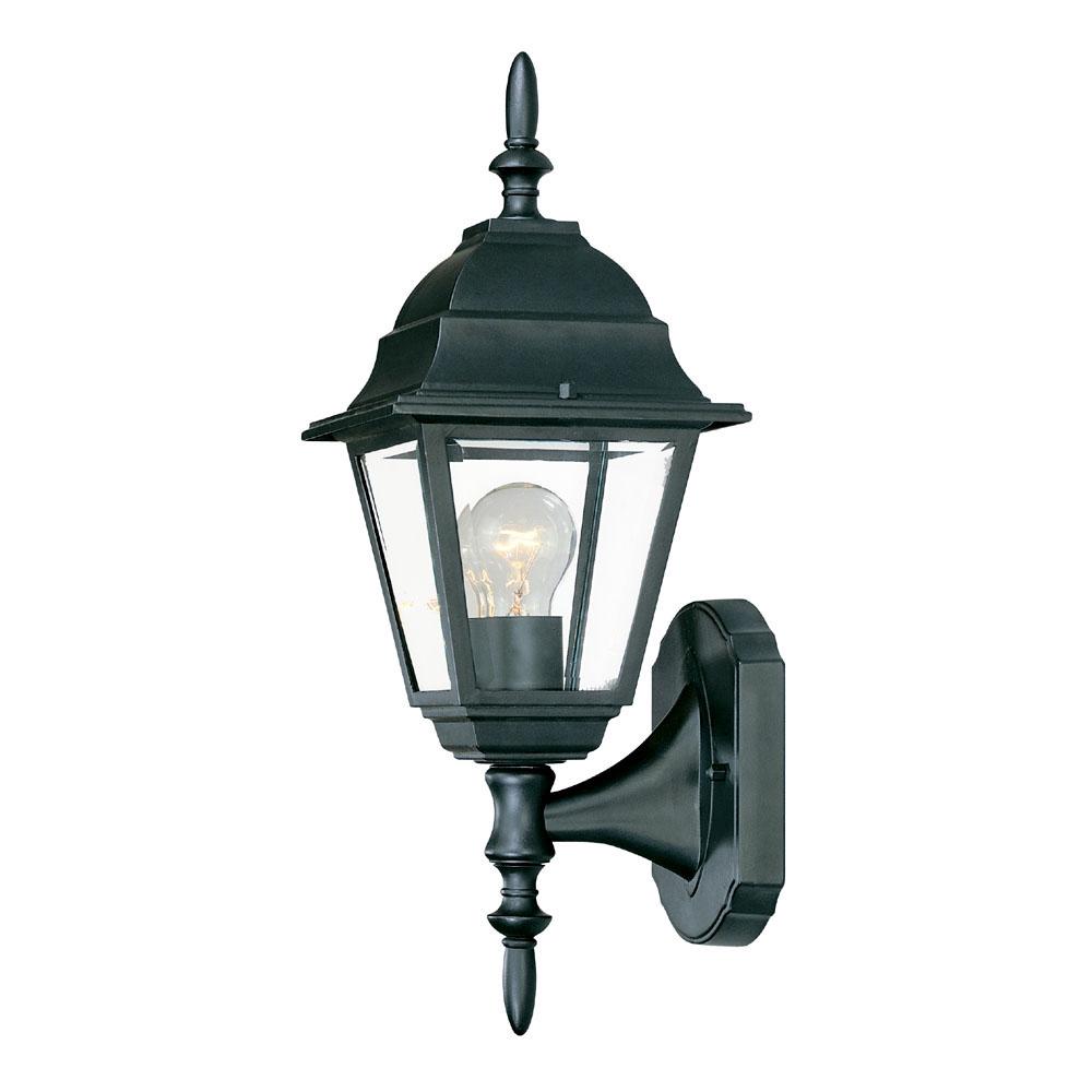 Builder&#39;s Choice Collection Wall-Mount 1-Light Outdoor Matte Black Fixture