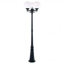 Acclaim Lighting 5269BK/WH - Havana Collection 3-Head Post Combination 3-Light Outdoor Matte Black Post Light