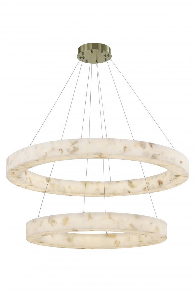 Medley 42&#34; LED Two-Tier Ring Pendant