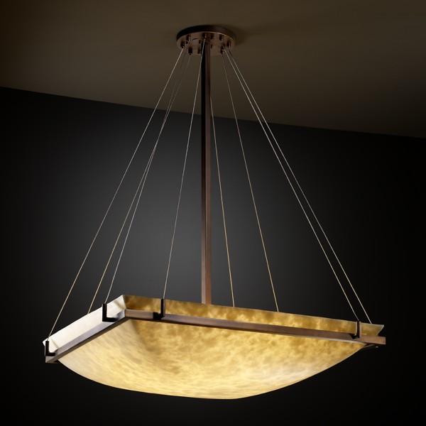 36&#34; Square LED Pendant Bowl w/ Ring