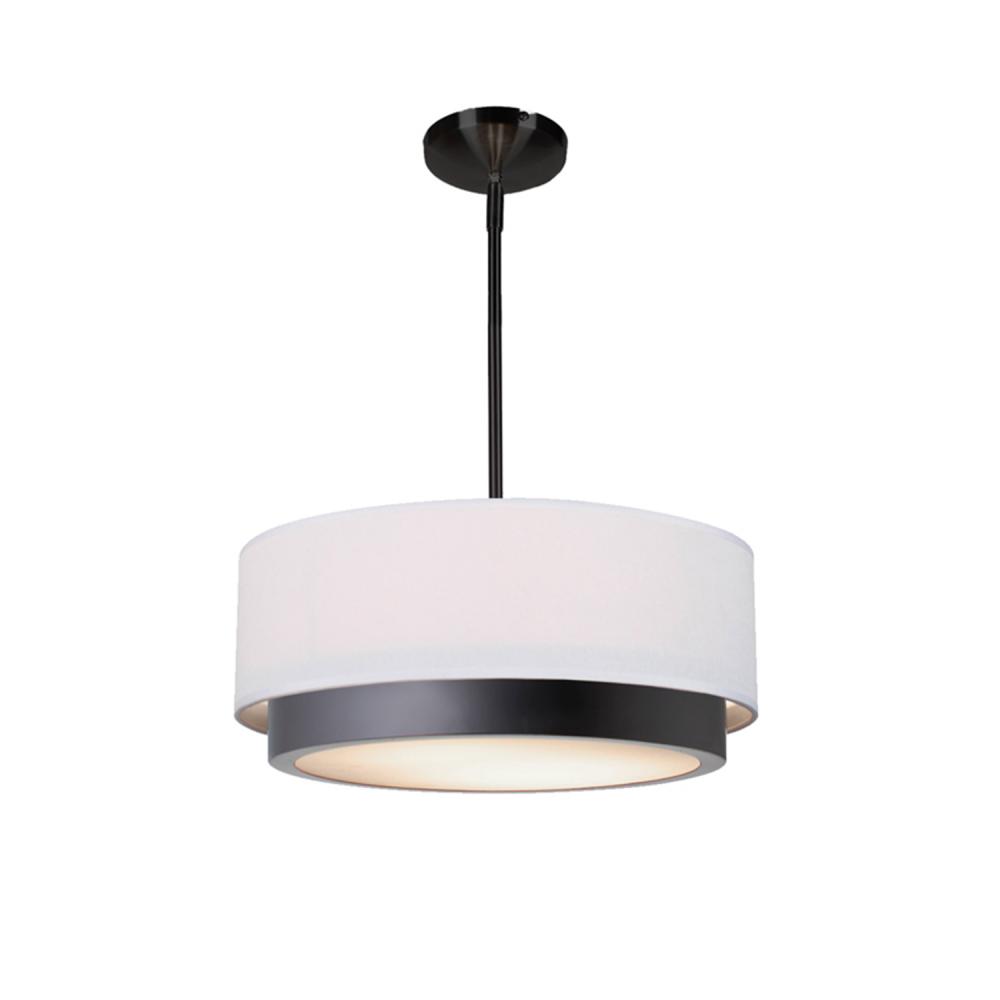 Tate 16&#34; LED Semi-Flush Drum Pendant