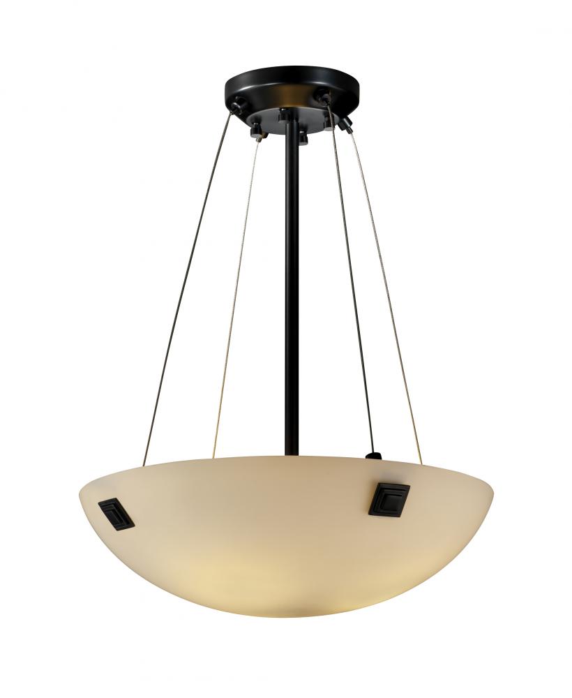 18&#34; LED Pendant Bowl w/ Finials