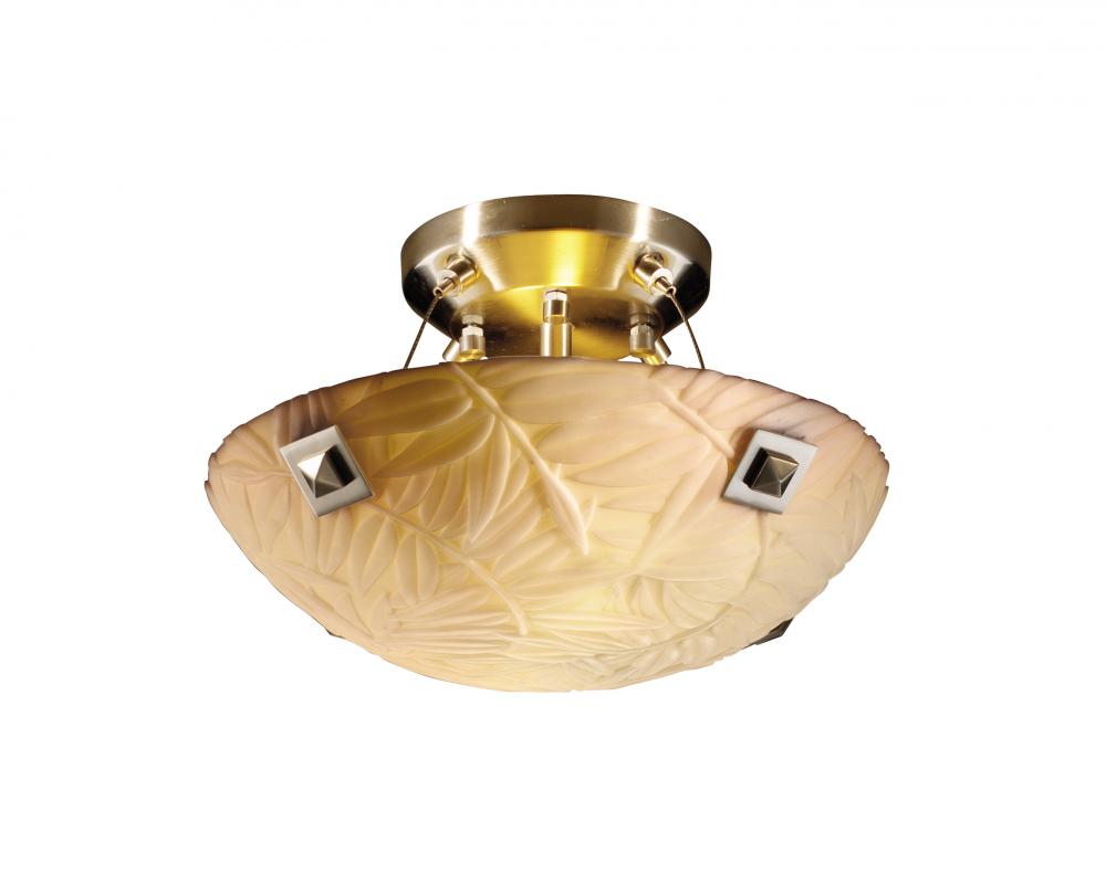 14&#34; LED Semi-Flush Bowl w/ Finials