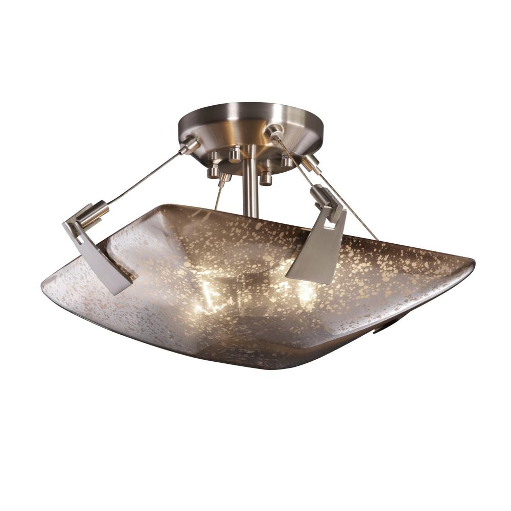 14&#34; LED Semi-Flush Bowl w/ Tapered Clips