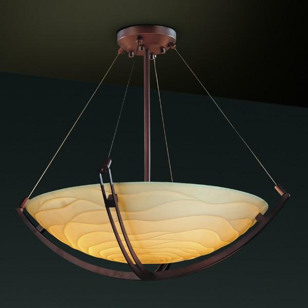 48&#34; LED Pendant Bowl w/ Crossbar