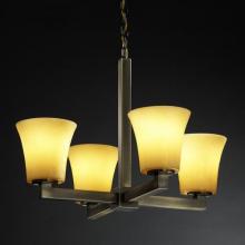 Justice Design Group CNDL-8829-10-CREM-MBLK - Modular 4-Light Chandelier