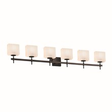 Justice Design Group FSN-8416-55-RBON-MBLK - Union 6-Light Bath Bar