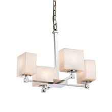 Justice Design Group FSN-8420-55-OPAL-CROM - Tetra 5-Light Chandelier