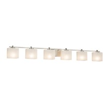 Justice Design Group FSN-8446-55-WEVE-NCKL - Era 6-Light Bath Bar