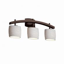 Justice Design Group POR-8593-30-WAVE-DBRZ - Archway 3-Light Bath Bar