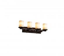 Justice Design Group CLD-8774-10-MBLK - Dakota 4-Light Straight-Bar Bath Bar