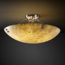 Justice Design Group CLD-9651-25-NCKL-F6 - 18" Semi-Flush Bowl w/ CONCENTRIC CIRCLES FINIALS